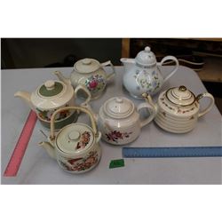 Lot of 6 Teapots (2 Sadlers, Noritake)