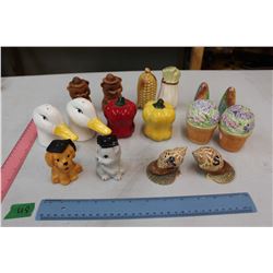 Lot of 8 Salt and Pepper Shakers