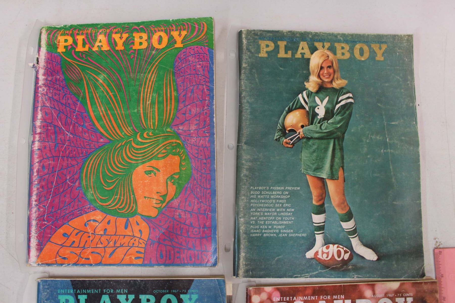 1967 Playboy Magazines (10) Jan, Feb, March, April, May, June, Aug