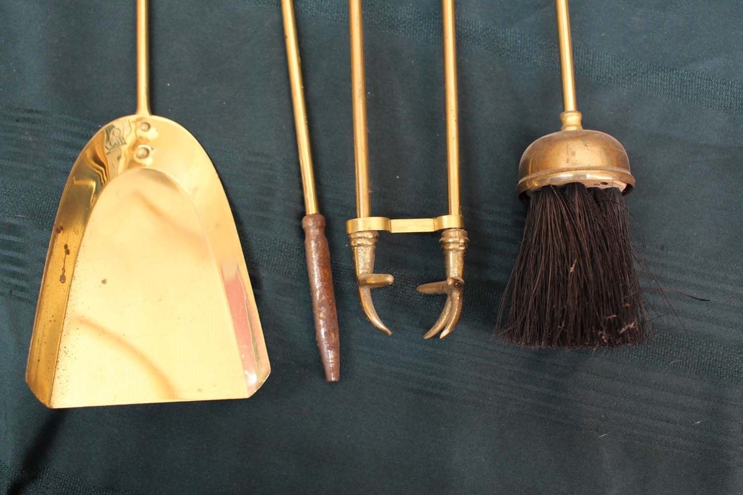 Brass Fireplace Tool Set