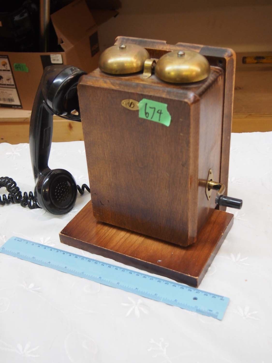 Northern Electric Wood Cradle Telephone