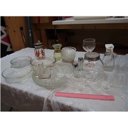 Lot Of Vintage Clear Glassware