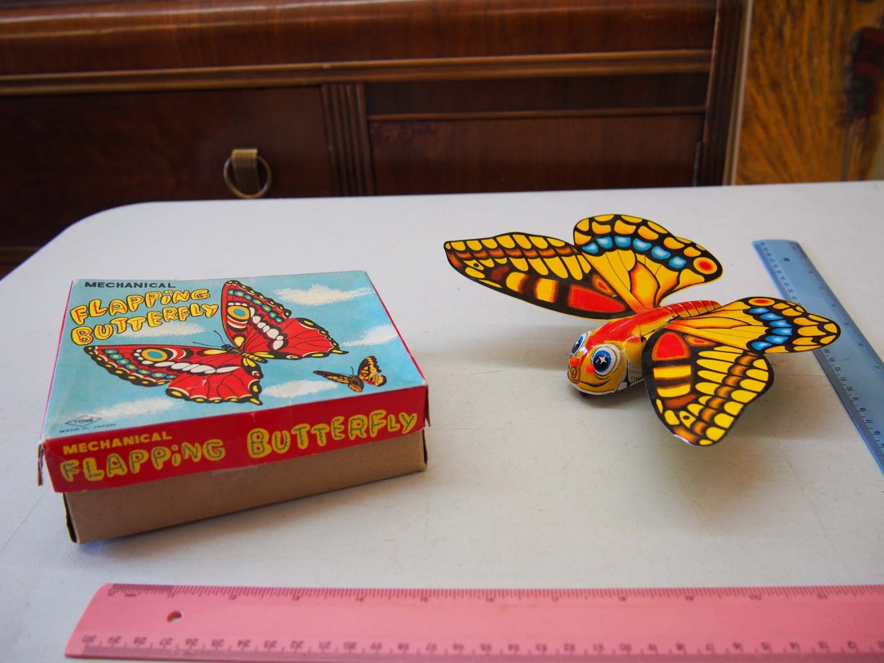 Tin Toy Mechanical Flapping Butterfly