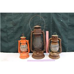 Lot Of Oil Lamp Barn Lanterns (3)