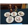 Image 1 : M.J Hummel Collector Plates (5)& Figures (2)