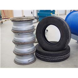 4 16" Rims And 2 Tires