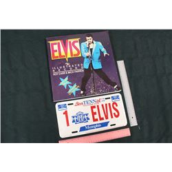 Elvis License Plate & A Elvis 'The Illustrated Record'