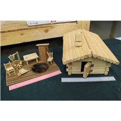 Wooden Cabin Toy Set