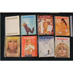 1969 Playboy Magazines (8)(Jan, March, June, July, Aug, Sept, Nov, Dec)