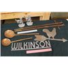 Image 1 : Lot of Misc: Book Ends, Wilkinson Sign, Swords, Etc