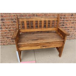 Wooden Storage Bench (41"X35"X19")