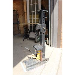 Wood Splitter, Using a Hydraulic Jack