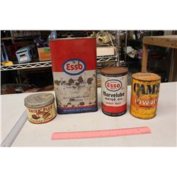 Lot of Tins (4)(Esso,  Brier  Plug, Etc)