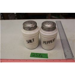 Vintage Milk-Glass Salt & Pepper Shakers