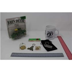 John Deere 95 Combine 1:64 Scale Replica Toy w/A JD Mug, Key Chains & Pins
