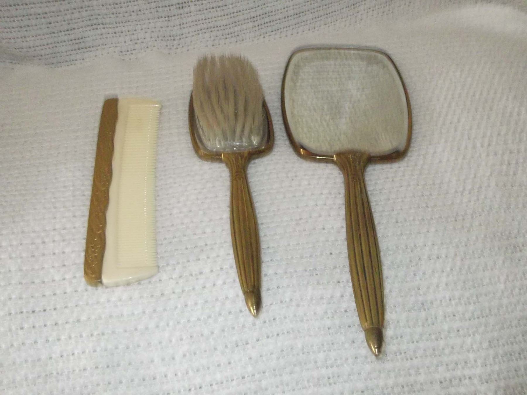 2 Vintage Dresser Sets 1 Missing Mirror