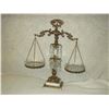 Image 1 : Brass & Crystal Scales of Justice w/Marble Base