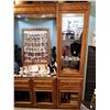 Image 2 : Lighted China/Display Cabinet, Contents Not Included, 4 Pieces, All Glass Included (6pcs) 4 Drawers
