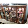 Image 1 : Lighted Display Cabinet, Contents Not Included, 58.5"x17"x50", Comes With 2 Glass Shelves