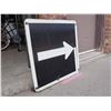 Image 2 : Metal Road Sign- Arrow Pointing Right (24" x 24")