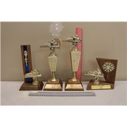 Lot of Snowmobile Trophies (4)