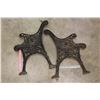 Image 1 : Vintage Cast Iron Bench Posts (2) ('27.5x"24)