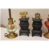 Image 2 : Lot of Assorted Oil Lamps (10) w/1 Shade