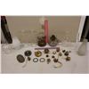 Image 1 : Lot of Assorted Vintage Oil Lamp Parts