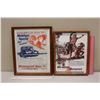 Image 1 : (2) Framed Oil Advertisements (Mobilgas and Red Indian)