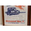 Image 3 : (2) Framed Oil Advertisements (Mobilgas and Red Indian)