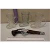 Image 2 : Avon Glass Gun Bottle (Empty) with (3) Boot Shaped Mugs