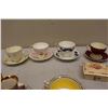 Image 2 : Lot of Matching Bone China Tea Cups and Saucers (6) Plus a Trinket Box