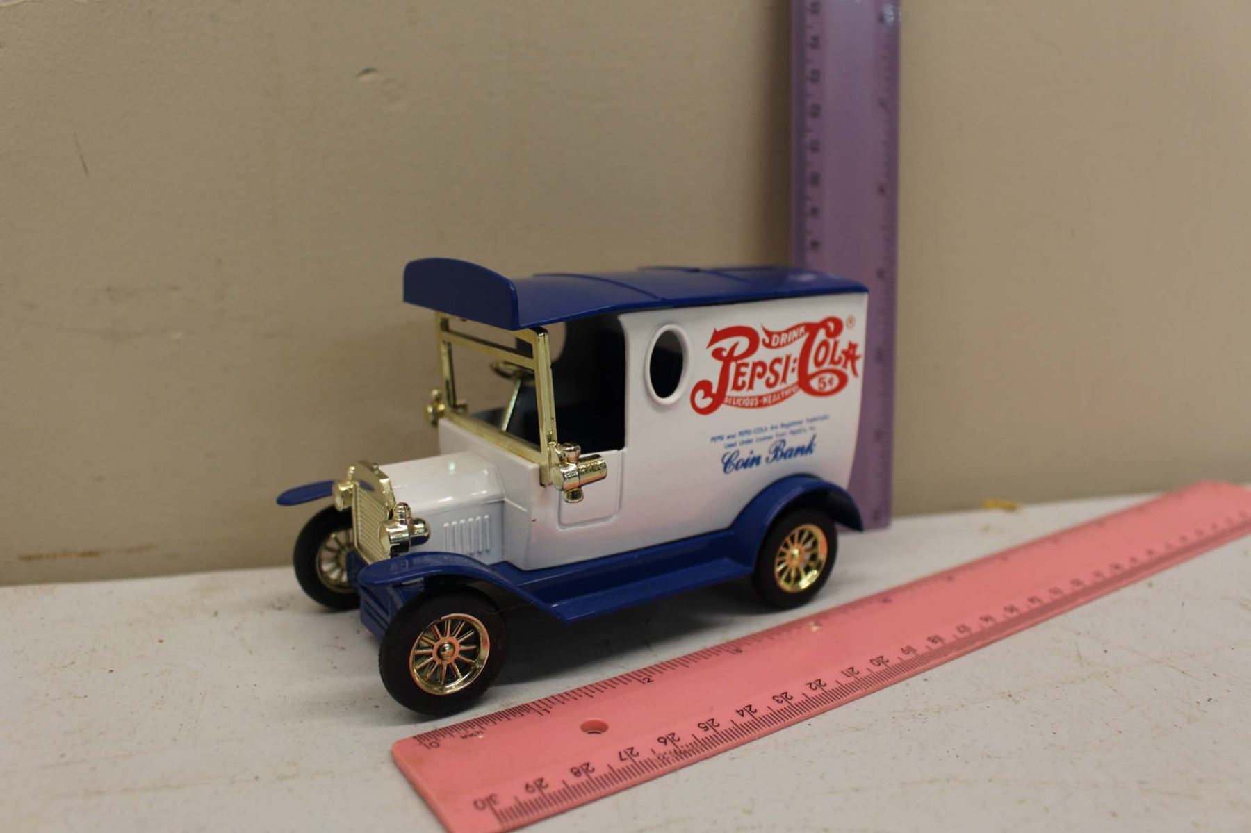 Metal PepsiCola Truck Coin Bank