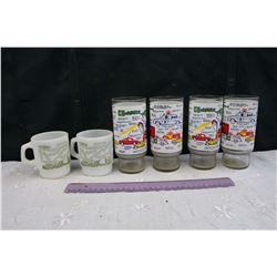 CB Radio Glasses (4)& Mugs (2)