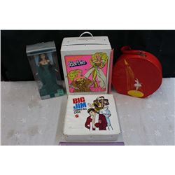 Barbies (3) w/Cases & Clothing