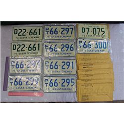 Lot of Uncirculated Saskatchewan License Plates
