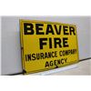 Image 3 : Vintage Porcelain Beaver Fire Insurance Sign