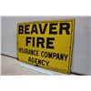 Image 4 : Vintage Porcelain Beaver Fire Insurance Sign