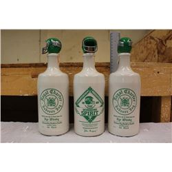 1989 Saskatchewan Roughrider Liquor Jugs (3)