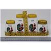 Image 1 : Vintage Rooster Salt, Pepper, Flour, Sugar Set