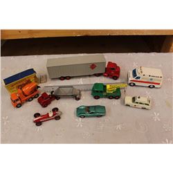 Lot of Vintage Dinky (3), Matchbox (4) & Politoys (1) Toys