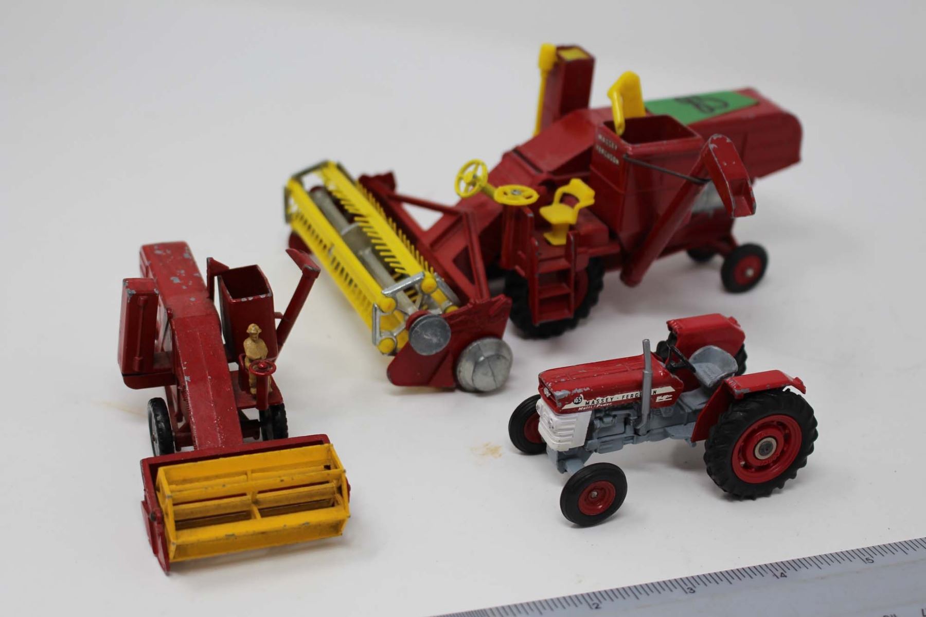 Lot of Vintage Massey Ferguson Toy Tractors (3)(780 Combine, Combine