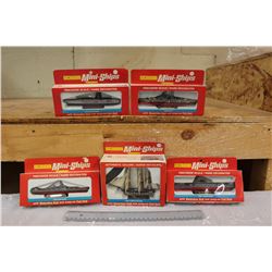 Lot of Vintage Bachmann Mini-Ships(5), Hand Decorated