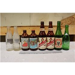 Vintage Beer Bottles (8) (Calgary, Shamrock, Bohemian, etc)