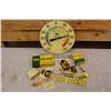 Image 1 : Vintage John Deere Thermometer and (2) Boxes of Decals