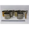 Image 1 : Vintage Advertising Flour Sifters (6)(Saskatoon, Avonlea, Colonsay, Jansen, Arcola and Morse)