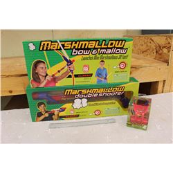 NIB Marshmallow Launcher, Double Shooter, Bow and Mallow