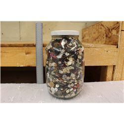 Large Jar of Various Buttons