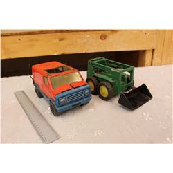 Vintage Metal Tonka Van, Metal ERTL Tractor