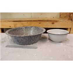 (2) Enamel Bowls